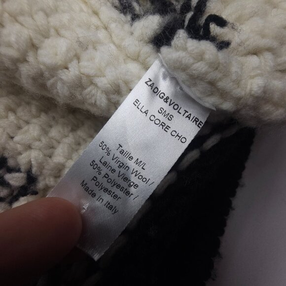 Zadig & Voltaire Monochrome Graphic Cardigan - Picture 9 of 11